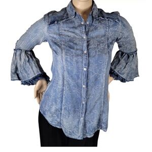 Ryan Michael Bell Sleeve Top Size Small